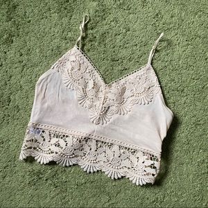 Topshop Crochet Trim Bralette Size 2
